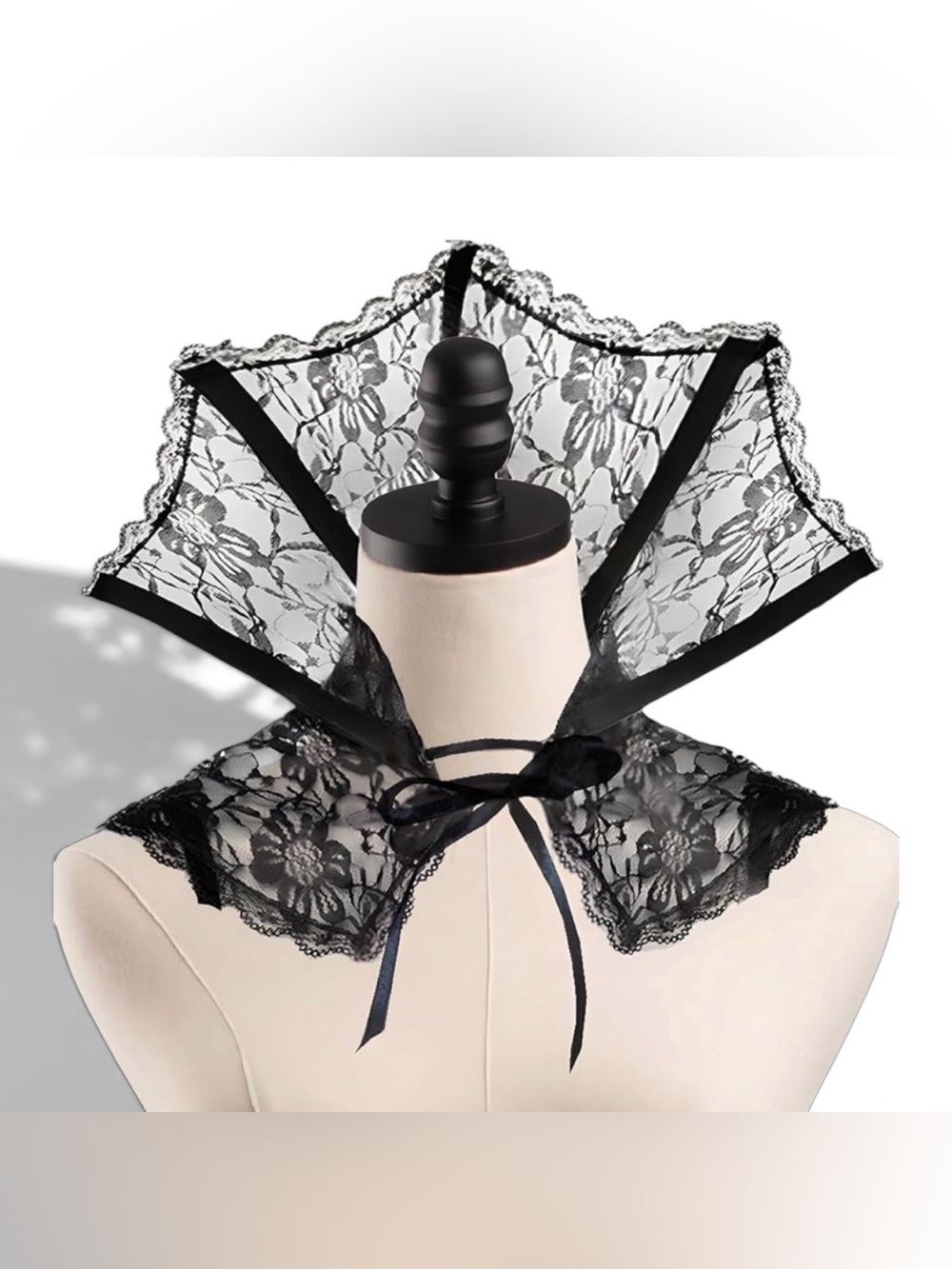 Black Lace Victorian Collar